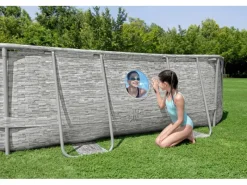 Stahlrahmenpool Set Power Steel Swim Vista 549 x 274 x 122 cm Oval Grau*Bestway Online