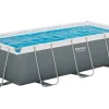 Bestway Aufstellpools|Stahlrahmen-Pool Set Steel Pro Max Frame 404x201x100 cm Rechteckig Grau