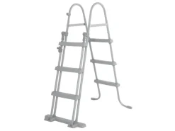 Bestway Aufstellpools|Stahlrahmenpool Set Power Steel Swim Vista 488 x 305 x 107 cm Oval Grau