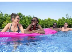 Bestway Aufstellpools|Stahlrahmenpool Set Power Steel Swim Vista 488 x 305 x 107 cm Oval Grau