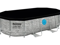 Stahlrahmenpool Set Power Steel Swim Vista 424 x 250 x 100 cm Oval Grau*Bestway Online