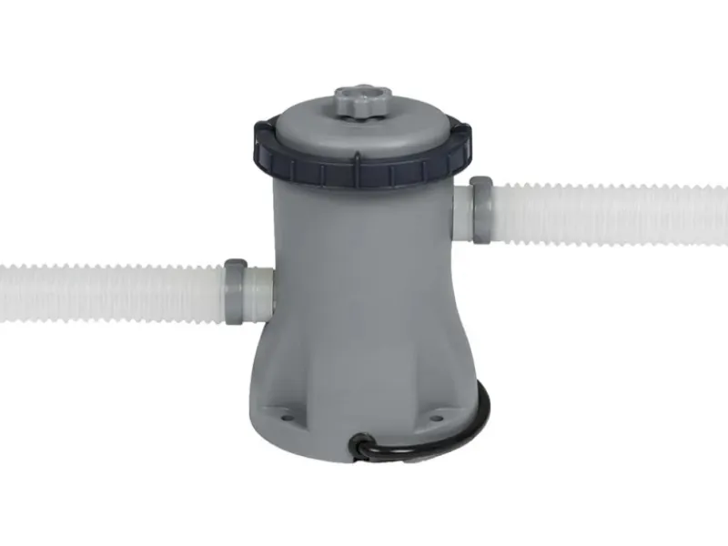 Stahlrahmen-Pool Set Steel Pro Max Frame Ø 305 x 76 cm Rund Lichtgrau*Bestway Discount