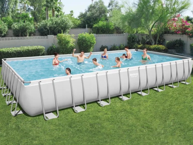 Stahlrahmenpool-Set Power Steel 956 cm x 488 cm x 132 cm Rechteckig*Bestway Clearance