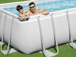 Stahlrahmenpool-Set Power Steel 956 cm x 488 cm x 132 cm Rechteckig*Bestway Clearance