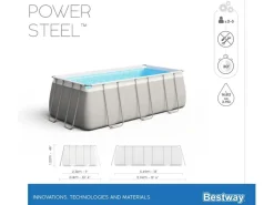 Bestway Aufstellpools|Stahlrahmenpool-Set Power Steel Rechteckig 549 cm x 274 cm x 122 cm