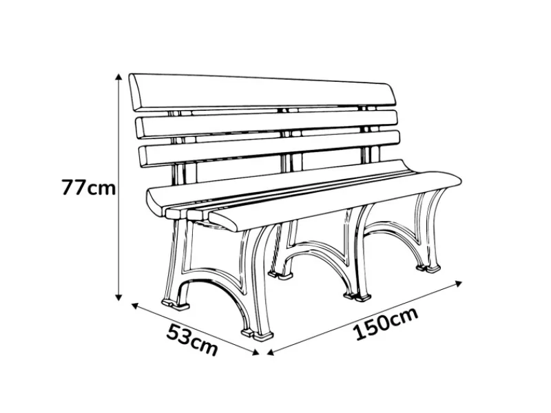 BICA Gartenbänke|Olimpia 3-Sitzer Gartenbank in Grün