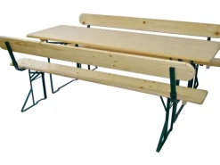 Gartenmöbel-Sets|Bierzeltgarnituren|Bierzelt-Garnitur mit Rückenlehne mit 70 cm breitem Tisch