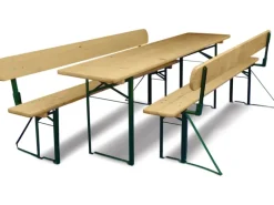 Gartenmöbel-Sets|Bierzeltgarnituren|Bierzelt-Garnitur mit Rückenlehne mit 70 cm breitem Tisch