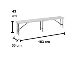 Bierzeltgarnitur Taloga 3-teilig aus Kunststoff* Sale