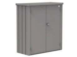 Geräteschuppen Romeo M Quarzgrau 140 cm x 132 cm x 57 cm*Biohort Clearance