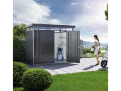 Metall-Gerätehaus HighLine 4,6 m² Doppeltür*Biohort Discount