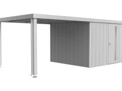 Biohort Motorroller|Laubbläser|Seitendach zu Gerätehaus Neo Gr. 3A/3B/3C/3D Silber-Metallic