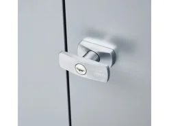 Biohort Gartenschränke|Terrassenschrank Romeo Gr. L Silber HxBxT:  140 cm x 132 cm x 87 cm