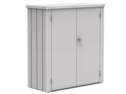 Biohort Balkonmöbel|Gartenschränke|Terrassenschrank Romeo Gr. M  Silber HxBxT:  140 cm x 132 cm x 57 cm