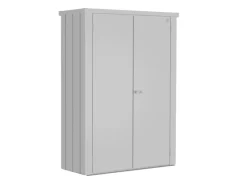 Terrassenschrank Romeo 181 cm x 132 cm x 57 cm Silber-Metallic*Biohort Best