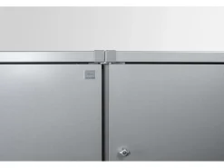 Biohort Mülltonnenboxen|Verbindungselement für 2 Stück MülltonnenBox Alex Silber-Metallic