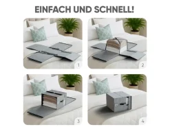 Björn&Schiller Weitere Ordnungssysteme Für Den Garten|Aufbewahrungstasche für Kleidung Set mit 3 Teilen 39×36×26 cm 37 l Leinen Grau