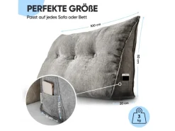 Björn&Schiller Sitzkissen|Gartenstuhlauflagen|Rückenkissen 100 cm mit Waschbarem Bezug