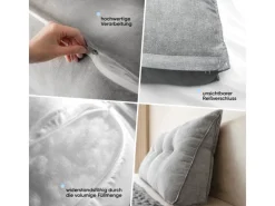 Björn&Schiller Sitzkissen|Gartenstuhlauflagen|Rückenkissen 100 cm mit Waschbarem Bezug