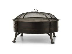 Blumfeldt Catania 2-in-1-Feuerschale Ø 80 cm Funkenschutz Ø 70 cm Grill Stahl Antik-Schwarz* Online