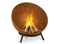 Blumfeldt Fireball Rust Feuerschale Ø 60 cm Kippbare Ascherost Rost-Finish* Clearance