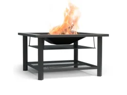 Blumfeldt Merano Avanzato 3-in-1-Feuerschale mit Grillfunktion als Tisch Nutzbar 87 x 87 cm Steingrau* Best