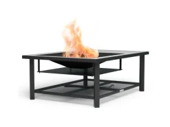 Blumfeldt Merano Avanzato L 3-in-1-Feuerschale mit Grillfunktion als Tisch Nutzbar 122 x 87 cm Weiß* Outlet