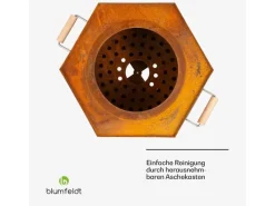 Blumfeldt Mojanda Feuerkorb Rauchfrei Robust Schürhaken Regenhaube Rost* Outlet