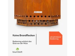 Blumfeldt Mojanda Feuerkorb Rauchfrei Robust Schürhaken Regenhaube Rost* Outlet