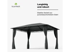Blumfeldt Mondo 3x4 m Pavillon mit Metallrahmen und 4 Seitenwänden* New