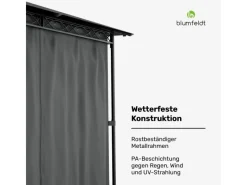 Blumfeldt Mondo 3x4 m Pavillon mit Metallrahmen und 4 Seitenwänden* New