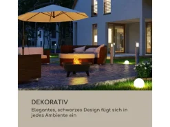 Blumfeldt Nolana 2-in-1-Feuerschale Ø 73 cm Funkenschutz Ø 64cm Grill Stahl Schwarz* Online