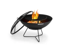 Blumfeldt Orbit 3-in-1 Stahl-Feuerschale Grill Gartentisch Ø 60 cm Schwarz* Best