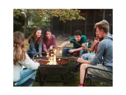 Blumfeldt Rosario 3-in-1-Feuerschale Ø 120 cm 70 cm Grill Tischplatte Stahl Schwarz* Discount