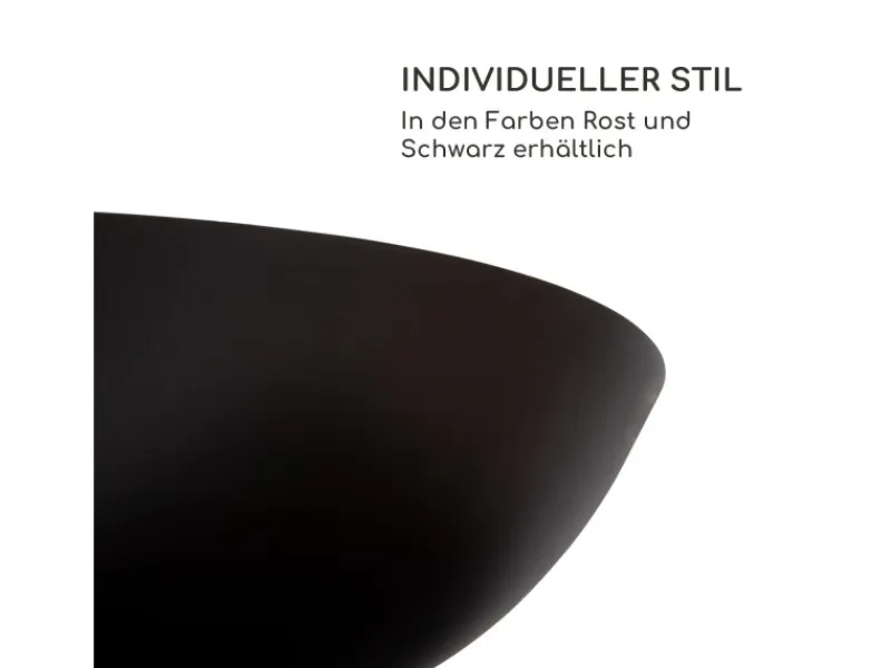 Feuerschalen|Blumfeldt Savage 2.0 Tall Feuerschale mit Grill Bambus-Seitentische Wetterschutz