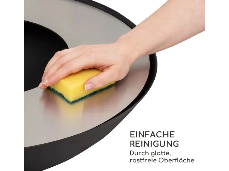 Feuerschalen|Blumfeldt Savage 2.0 Tall Feuerschale mit Grill Bambus-Seitentische Wetterschutz