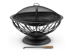 Blumfeldt Tulip Feuerschale Ø 75 cm Grill Feuerstelle Funkenschutz Stahl Antik-Schwarz* Sale