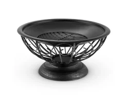Blumfeldt Tulip Feuerschale Ø 75 cm Grill Feuerstelle Funkenschutz Stahl Antik-Schwarz* Sale