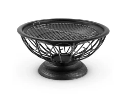 Blumfeldt Tulip Feuerschale Ø 75 cm Grill Feuerstelle Funkenschutz Stahl Antik-Schwarz* Sale