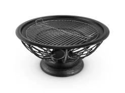 Blumfeldt Tulip Feuerschale Ø 75 cm Grill Feuerstelle Funkenschutz Stahl Antik-Schwarz* Sale