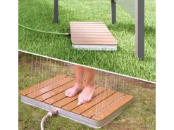 Breuer Outdoor Duschen|Garten-Bodendusche Fontana aus Verbundholz in Teak-Optik