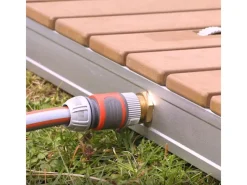 Breuer Outdoor Duschen|Garten-Bodendusche Fontana aus Verbundholz in Teak-Optik