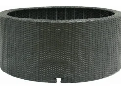 Brunnenbecken-Umrandung DecoWall Wicker Mattschwarz 2 Ø 90 cm 37,5 cm hoch*AcquaArte Hot