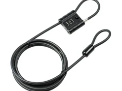 Burg Wächter Sportgeräte|Fahrräder|Kabelschloss 725 Snap and Lock Schwarz 300 cm