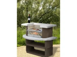 Gartengrill Montana Weiß-Braun*Buschbeck