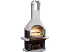 Buschbeck Grillkamine|Grillkamin St. Moritz Weiß-Braun