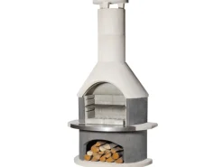 Buschbeck Grillkamine|Grillkamin Wellington Weiß-Anthrazit