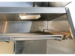 Outdoorküche Bradford aus Schwarzer Edelstahl mit Weißer Marmor-Platte*Buschbeck Best