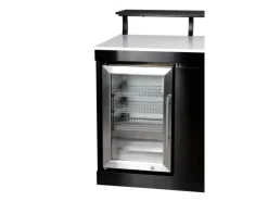 Outdoorküche Bradford aus Schwarzer Edelstahl mit Weißer Marmor-Platte*Buschbeck Best