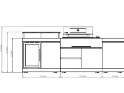 Outdoorküche Bradford aus Schwarzer Edelstahl mit Weißer Marmor-Platte*Buschbeck Best